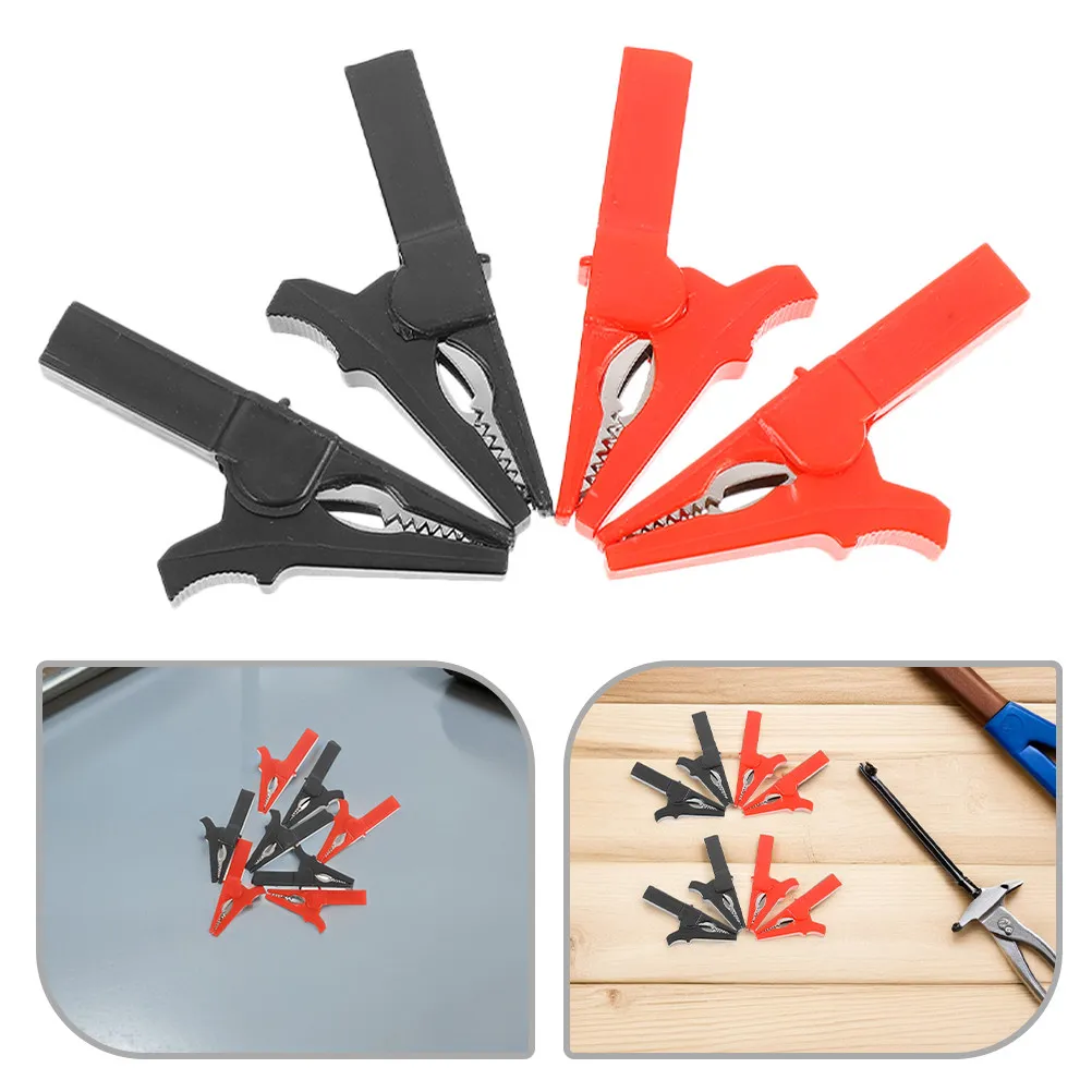 12Pcs Vehicle Battery Alligator Clips Fully Insulated Heavy Duty Spring Clamps for Car Battery Charger Compatible with 4Mm