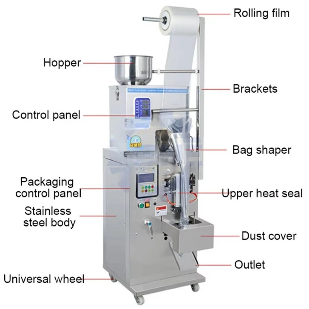 Automatic Snacks Granule Filling Machine Dry Fruit Nuts Bag Packaging Machine Sunflower Seeds Peanut Cashew Nuts Packing Machine