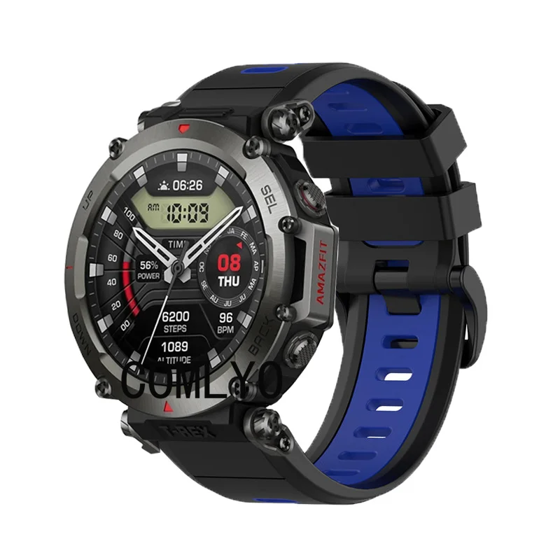 Correa de reloj inteligente 3 en 1 para Amazfit t-rex Ultra, correa de silicona de liberación rápida, pulsera Easyfit, película protectora de