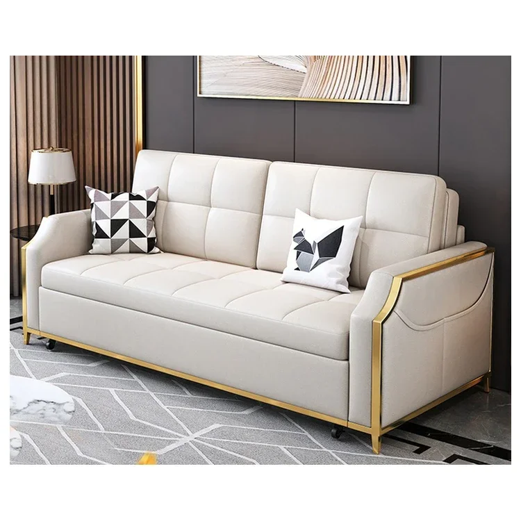 z Folding Sofa Bed With Storage Function Modern Fabric Sofa Bed Foldable Apartment Lounge Hotel Living Room