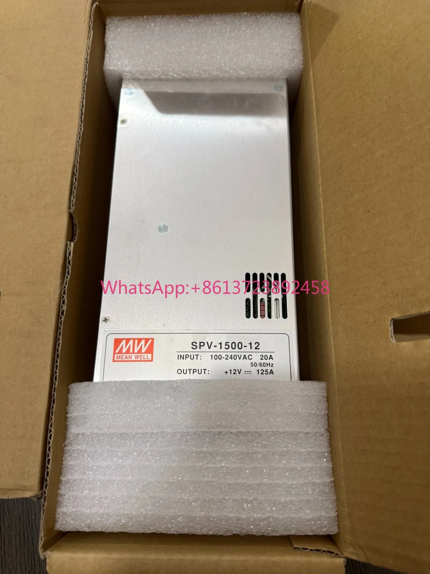 

Taiwan Mingwei SPV-1500-12 switching power supply, 12V 125A 1500W, input 100-240VAC high quality