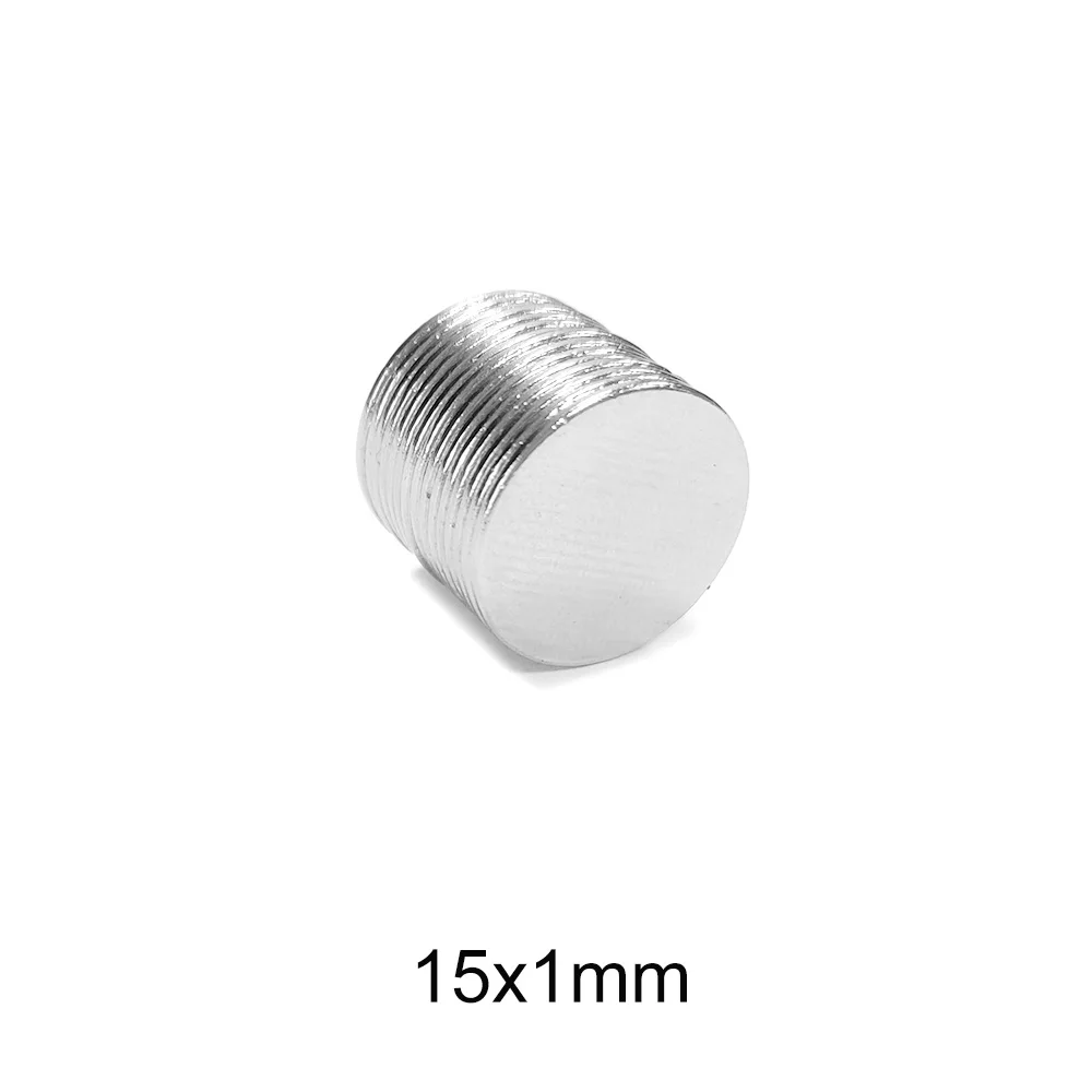 10~300pcs 15x1 mm Powerful Round Magnets 15mmx1mm Bulk Sheet Neodymium Magnet disc 15x1mm Permanent NdFeB Magnet Strong 15*1 mm image 5