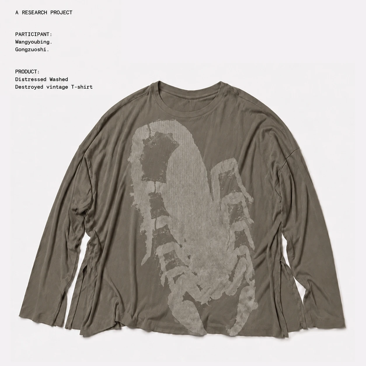 Vintage Washed Long Sleeve T-Shirt Men's Early Autumn Wear Casual Youth Style Cotton Loose Fit round Neck T-Shirt Unisex