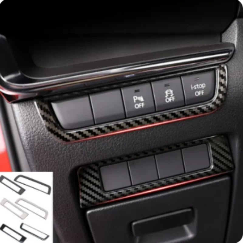 

For Mazda3 Axela 2019-2023 automotive headlight switch glitter headlight adjustment cover decorative sticker accessories