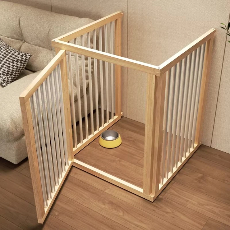 Accessories Balcony Dog Fence Kennel Grating Large Dog Fence Folding Modular Extendable Wooden Parc Pour Chien Dog Supplies
