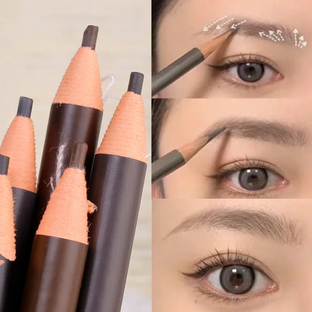 7 Colors Eyebrow Pencil Waterproof Natural Long Lasting Professional Cosmetic Eyebrows Makeup Eyebrow Tattoo Tint Pen with Brush