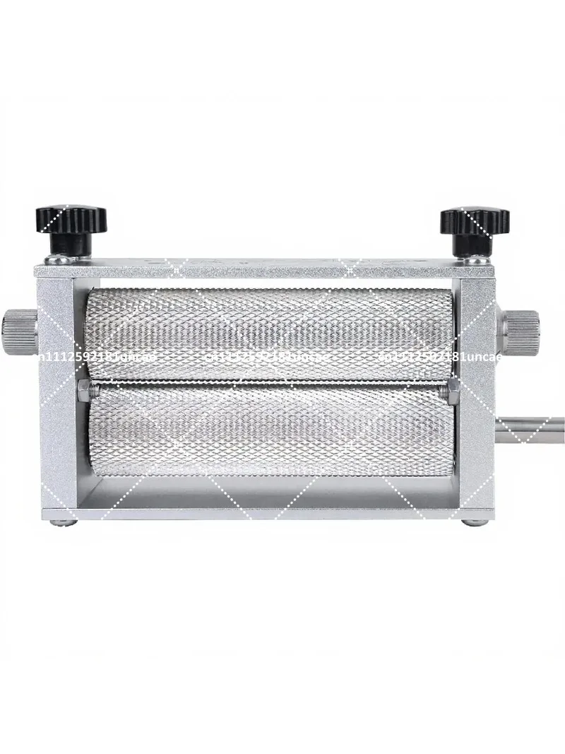 Stainless Steel 2 Roller Grain Mill for Home Beer Brewing, Barley Malt Crusher with Adjustable Gap