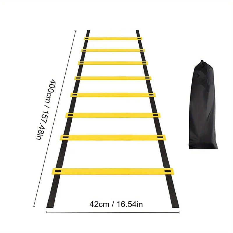 4M Adjustable Agility Ladder Nylon Strap Jumping Ladder Fitness Football Training Equipment