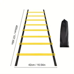 4M Adjustable Agility Ladder Nylon Strap Jumping Ladder Fitness Football Training Equipment