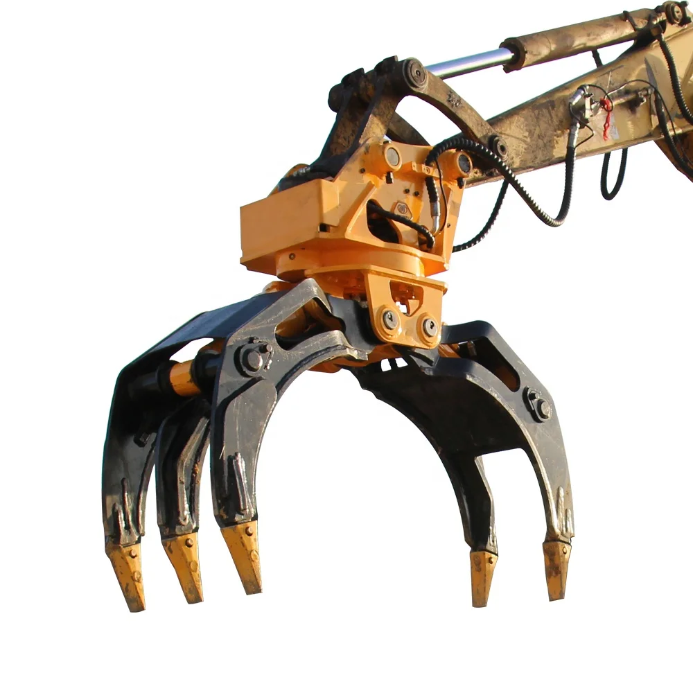 JIANGTU Hydraulic Mini Excavator Rotating Wood Stone Grab