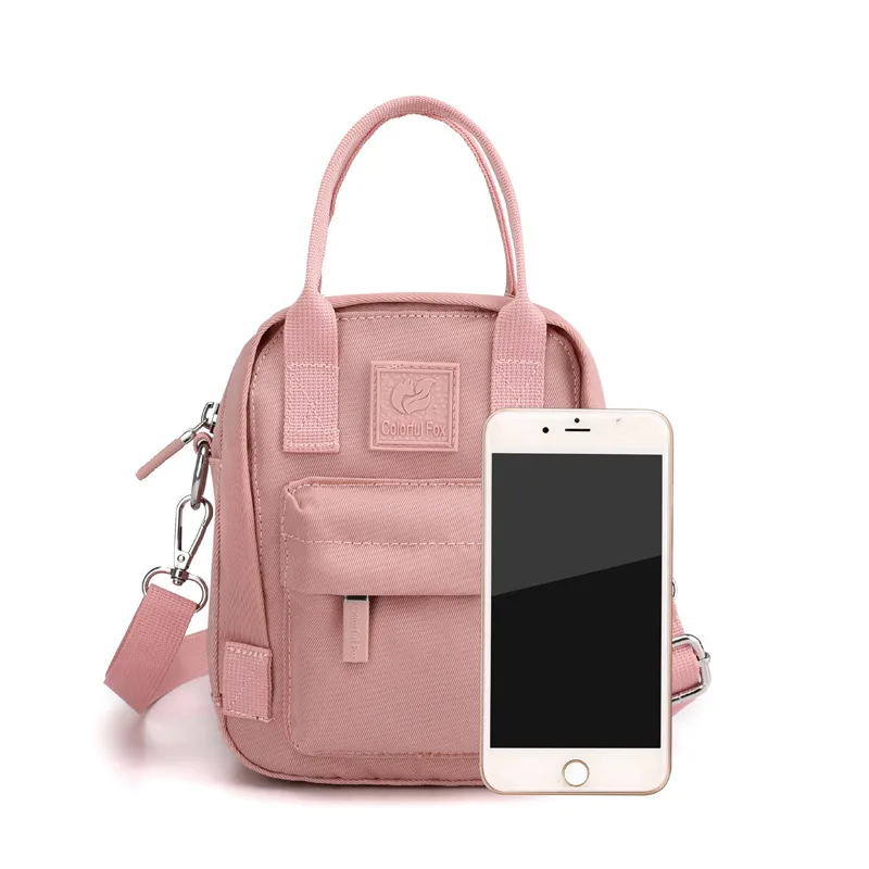Women's Small Cross Shoulder Bag for Mobile Waterproof Students Girls Nylon Handbag Tote Purse Clutch Phone Wallet