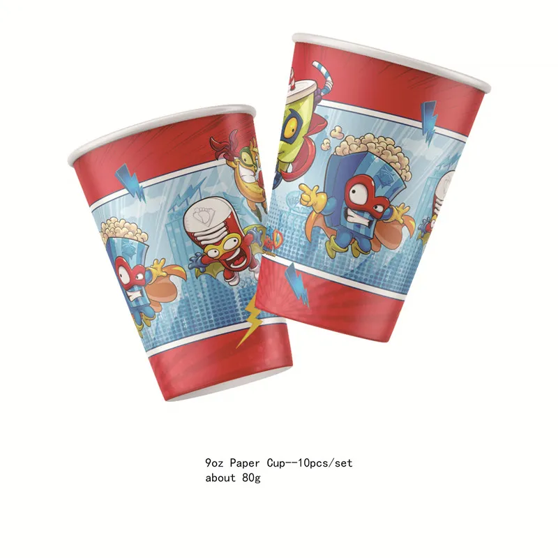 Game Superzings Theme Supplys Plate Banner Cups Things Straws Super Zings Birthday Party Decorations Toy