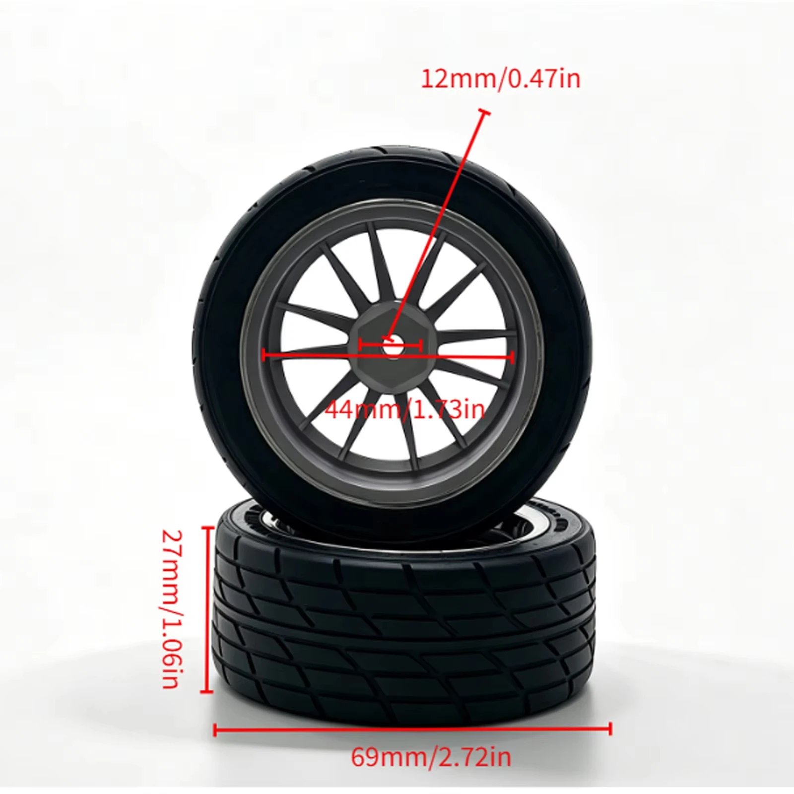 4Pcs Ban Karet Hex 12mm 1/10 R - Wheel Rim Rc ulasan dan harga
