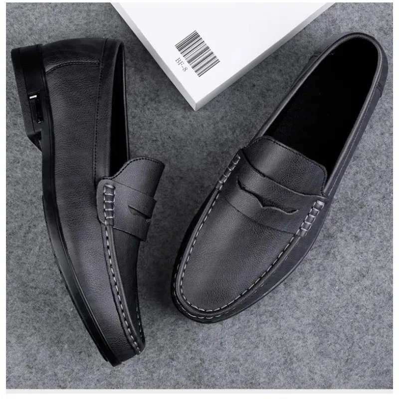 new fashionable high-quality non-slip and wear-resistant lazy one-pedal lightweight small leather shoes