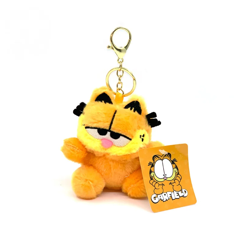 Kawaii Anime Cartoon Garfield Cute Plush Toys Doll Keychain Creative Backpack Pendant Decoration Kids Children Girls Boys Gifts