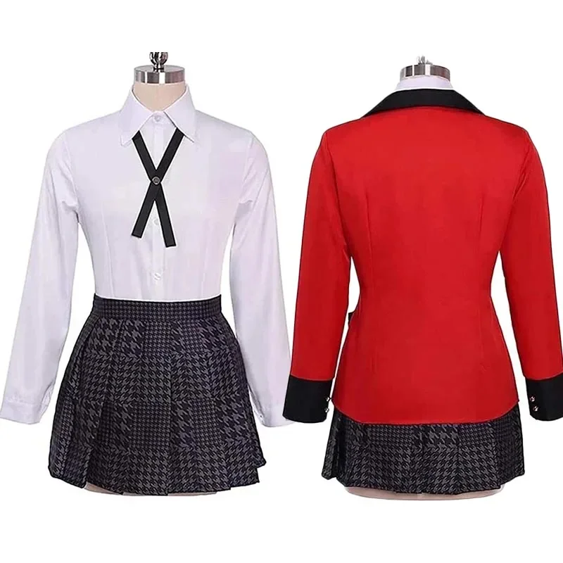 Disfraz de Yumeko Jabami, uniformes escolares, trajes de Jabami Yumeko, conjunto completo con medias, uniforme escolar JK para chica para Comic Con