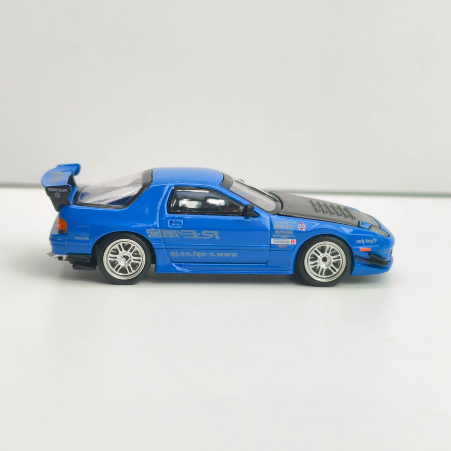 1: 64 Simulation Mazda RX7 FC3S RE AMEMIYA Alloy Car Model Ornament Collection Static Desktop Decoration Gift