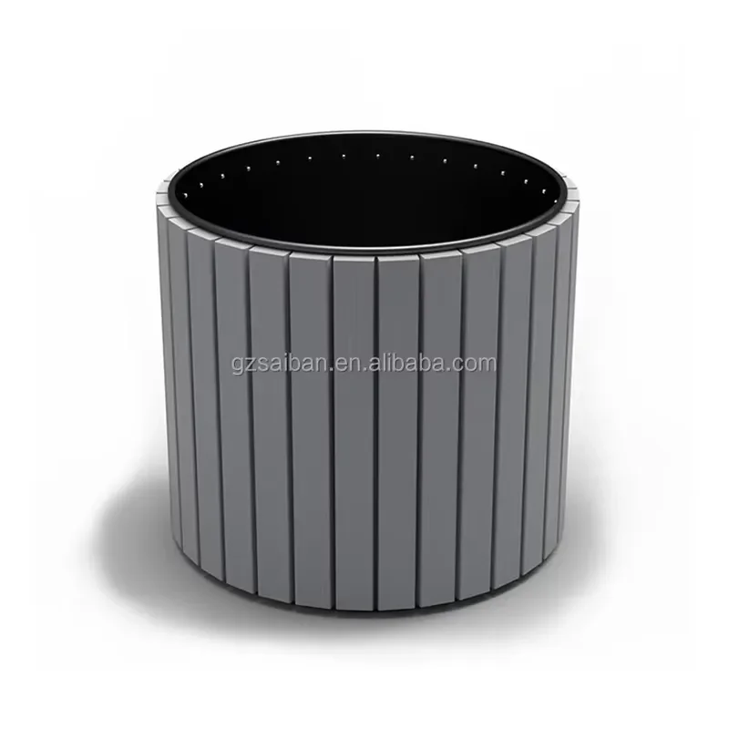 for Large Flower Pots Galvanized Steel Flower Bed Outdoor Metal Planter for Park and Garden Factory Custom