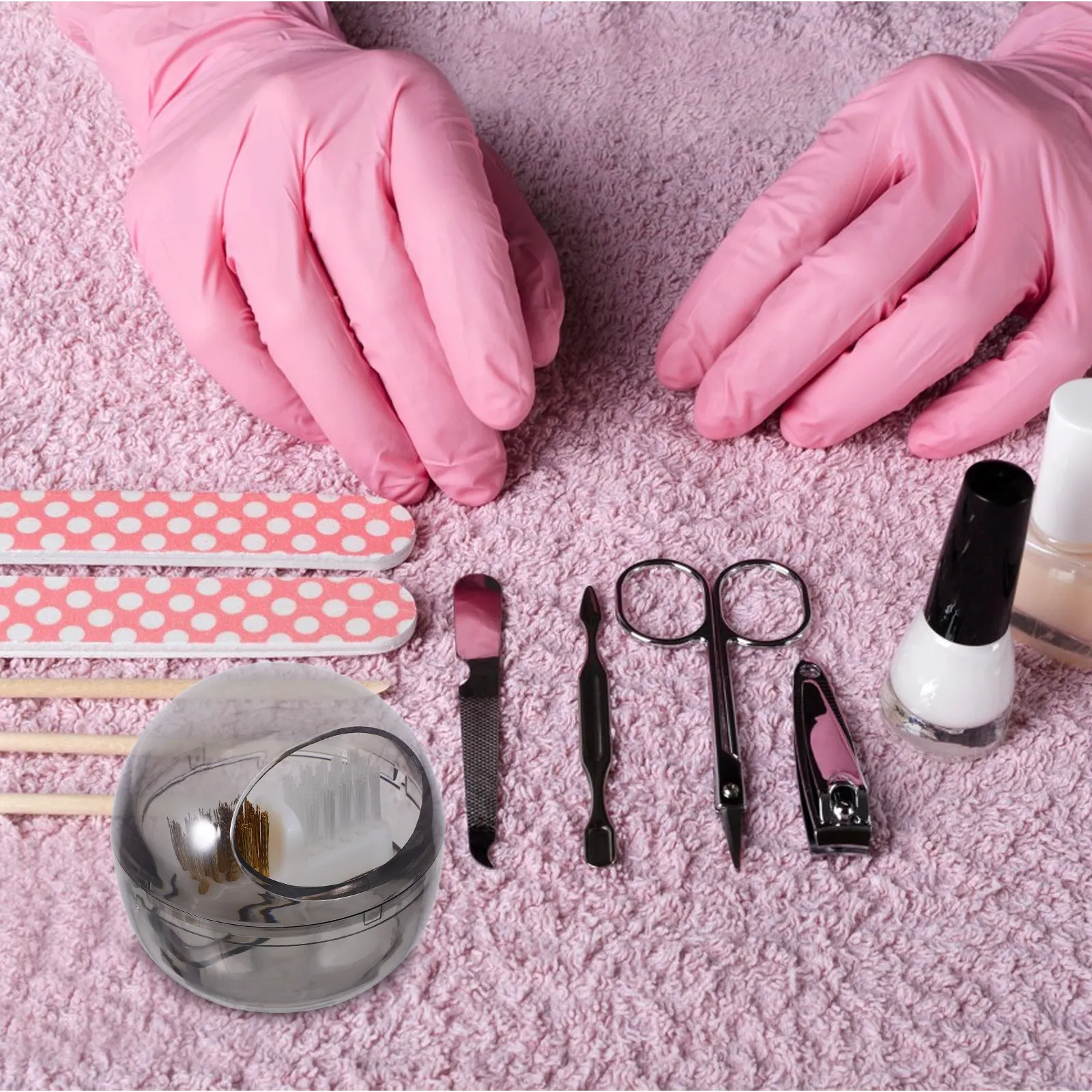 Nail Drill Bit Cleaning Brush with Dual Soft Nylon and Hard Copper Bristles for Efficient Salon Home Manicure Tool Maintenance