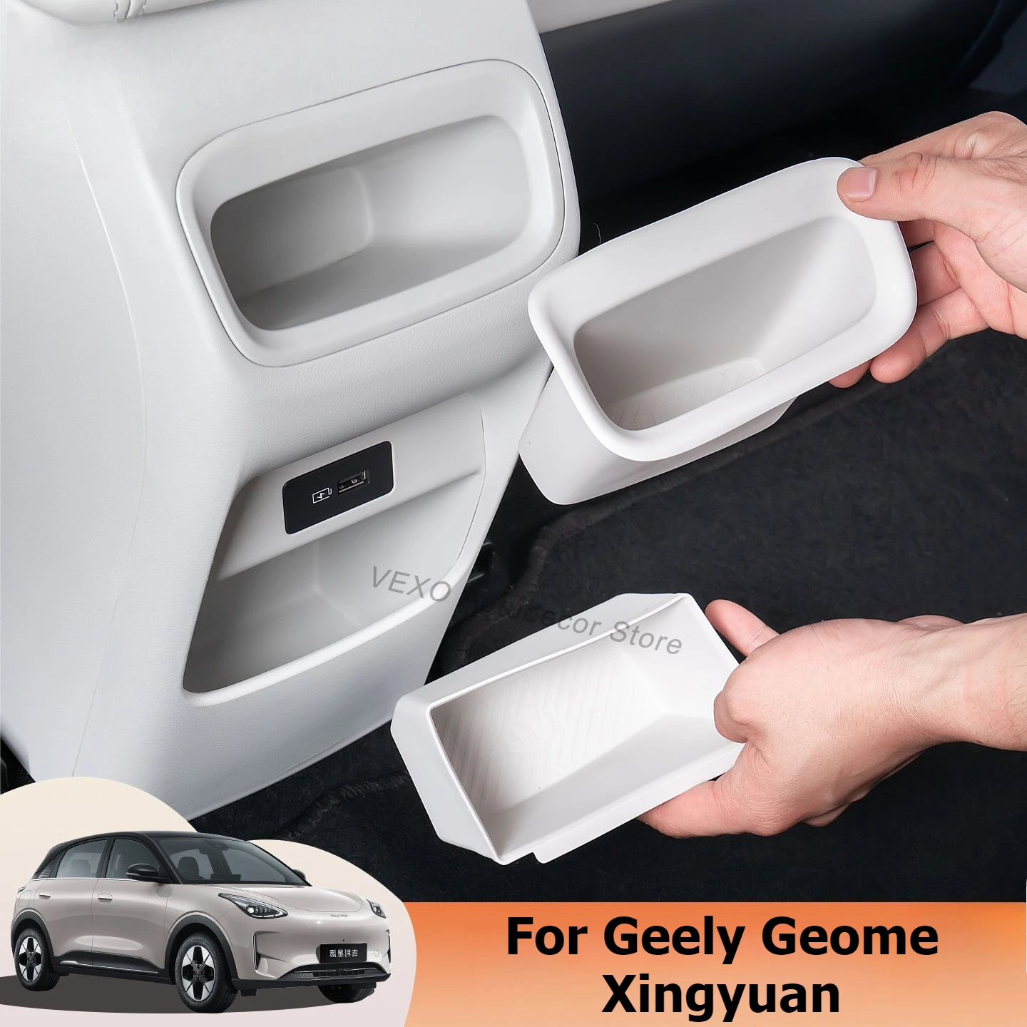 

Для Geely Geome Xingyuan автомобильный задний подлокотник ящик для хранения силиконовый органайзер для хранения заднего вентиляционного отверстия чехол аксессуары для салона автомобиля