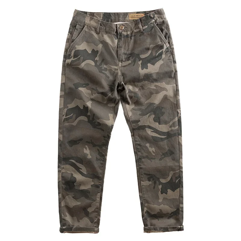 

Men's loose straight camouflage street-style cotton casual pants with assorted prints