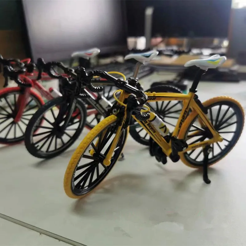 1:8 Alloy Model Simulation Bicycle Decoration  Mini Kids Bike Toy Fast  Furious Themed Birthday Gift Racing Bike Model view 5