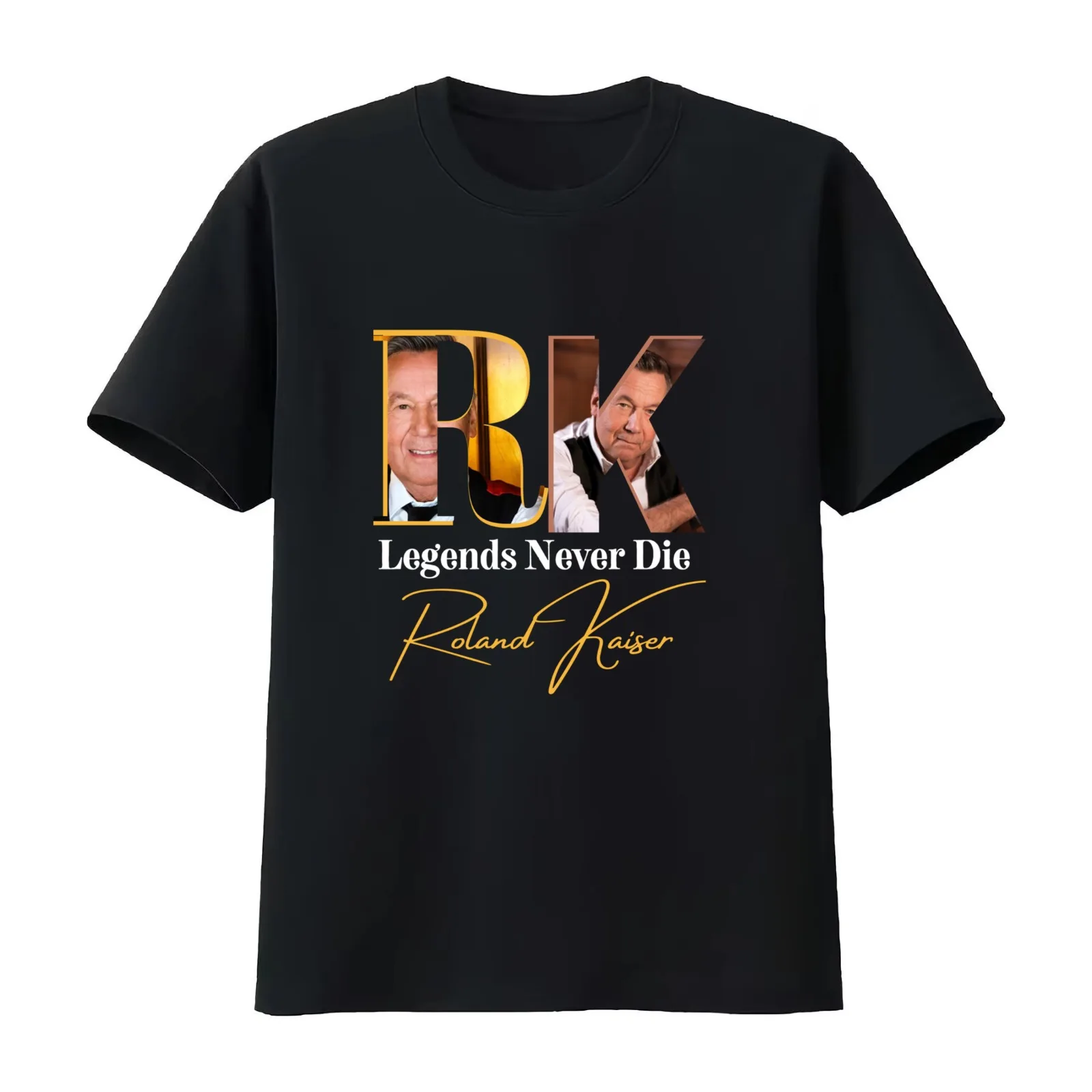 Roland kaiser rip Roland kaiser T-Shirt Summer Casual Cotton Tee Oversized Streetwear Tops Vintage Graphic Print 100% Cotton