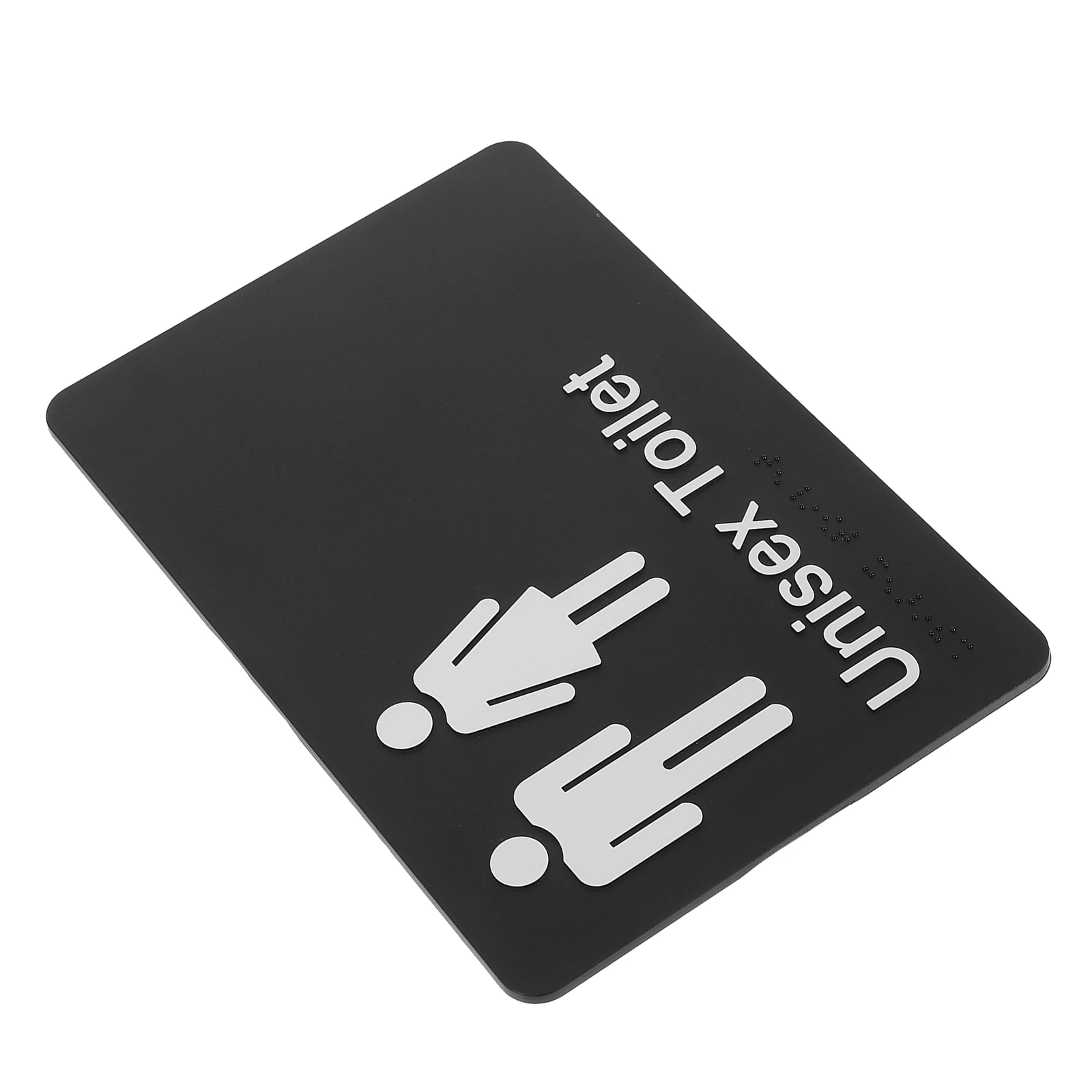 

Braille Restroom Sign Unisex Toilet Indicator High Visibility ABS Material Public Washroom Directional Signage For