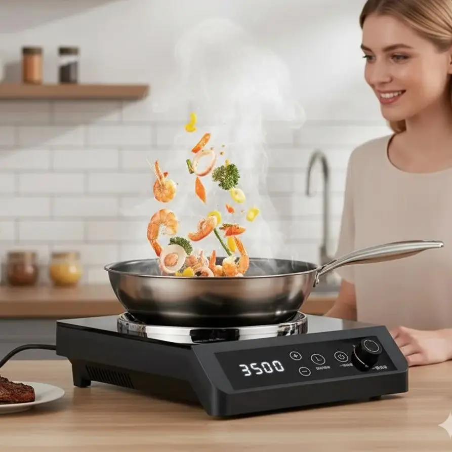 

Household high-power new Intelligent ultra-thin fierce fire stir-fry concave waterproof induction stove hob 220V