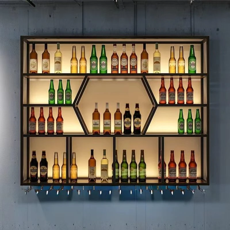 High End Bar Cabinet Wine Rack Wall Wine Canteen Mobile Counter Liquor Living Room Glass Showcases For Collection Set Furniture