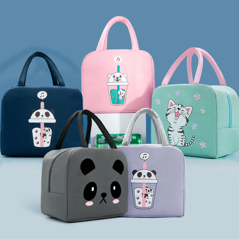 Cartoon New Bento Bag Cat Handheld Lunch Bag Outdoor Insulation Bag Lunch Box Bag Ice Bag With Lunch Insulation Bag