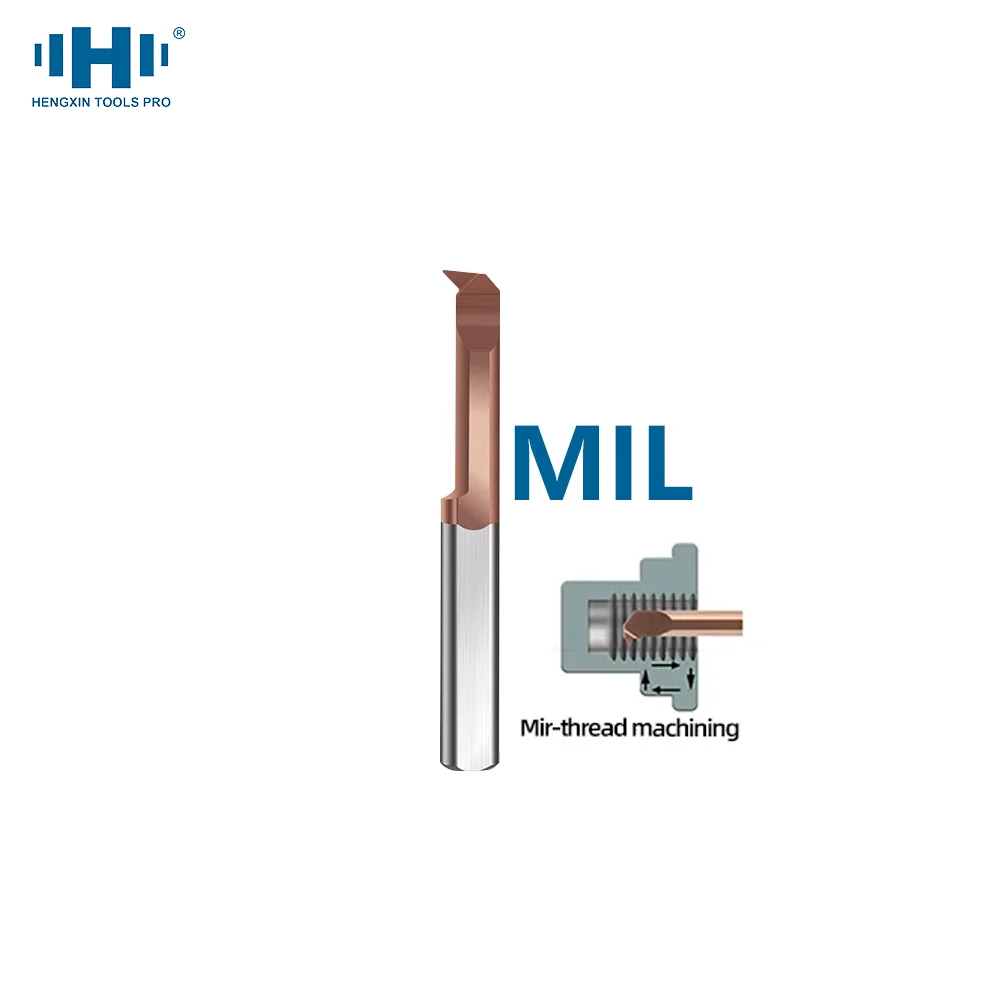 

HENGXIN MIL Boring Cutter bore boring Carbide Lathe Internal Turning Tool Copying Small Hole Bore Solid Lathe Cutter MIL3.0~10.0