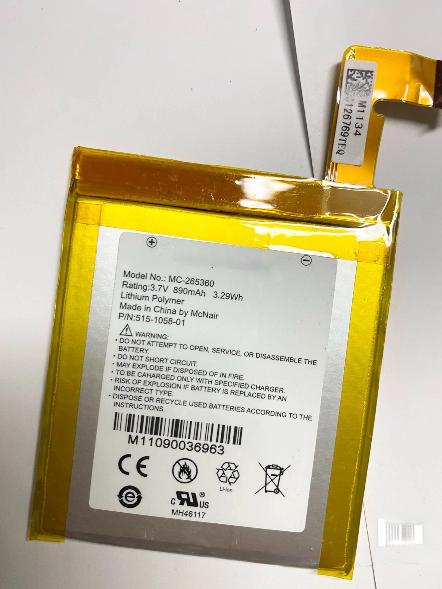 100% Original 890mAh Battery For Amazon Kindle 4 5 6 D01100 515-1058-01 MC-265360 S2011-001-S DR-A015 Replacement Phone Bateria