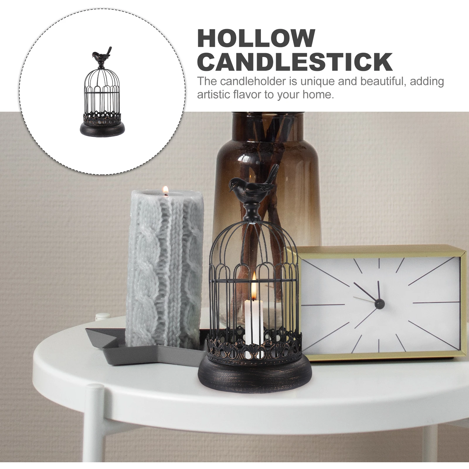 

Iron Birdcage Black Small Size Home Decor Romantic Dinner Party Birdcage Design C St Hollow St Wax Holder