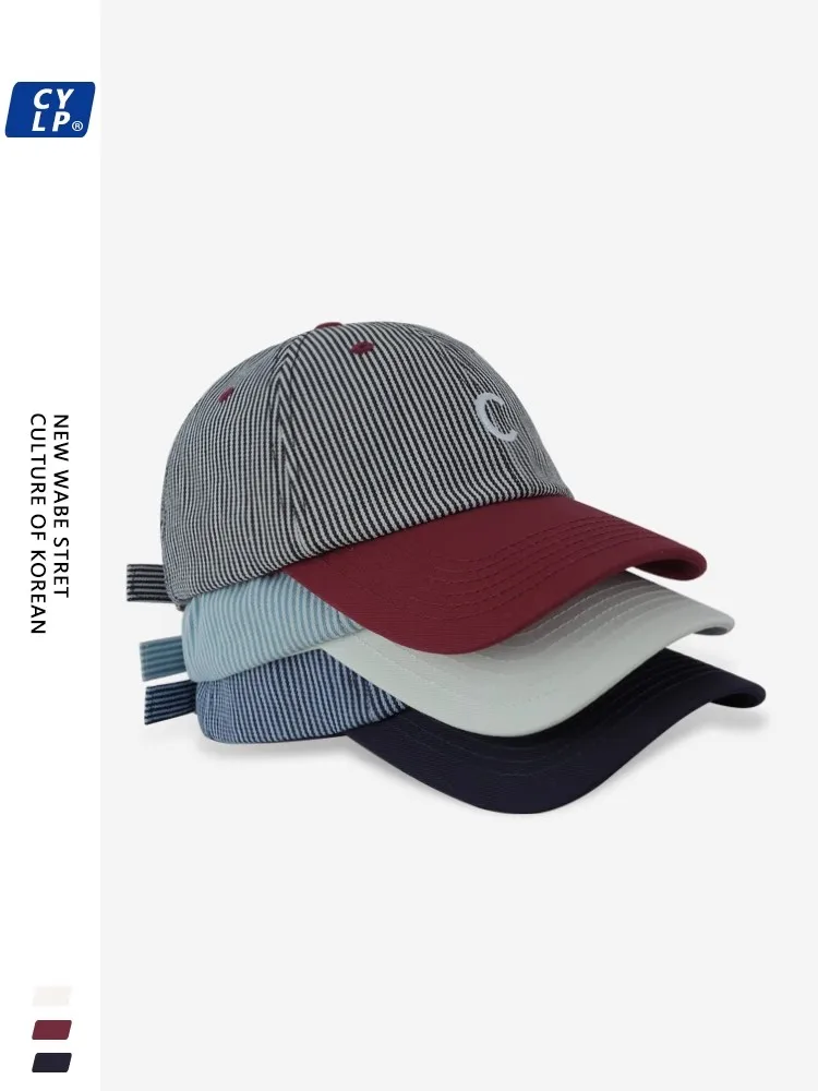 Hat Men\'s Retro Washed Baseball Cap English Letters Embroidered Soft Top Sun Hat Women\'s Casual All-Match Hat