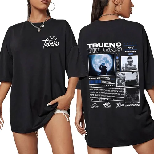 Camiseta de rapero Trueno Album Tour Merch, ropa para hombres y mujeres, camiseta de manga corta a la moda, ropa de calle, camisetas holgadas de algodón Unisex