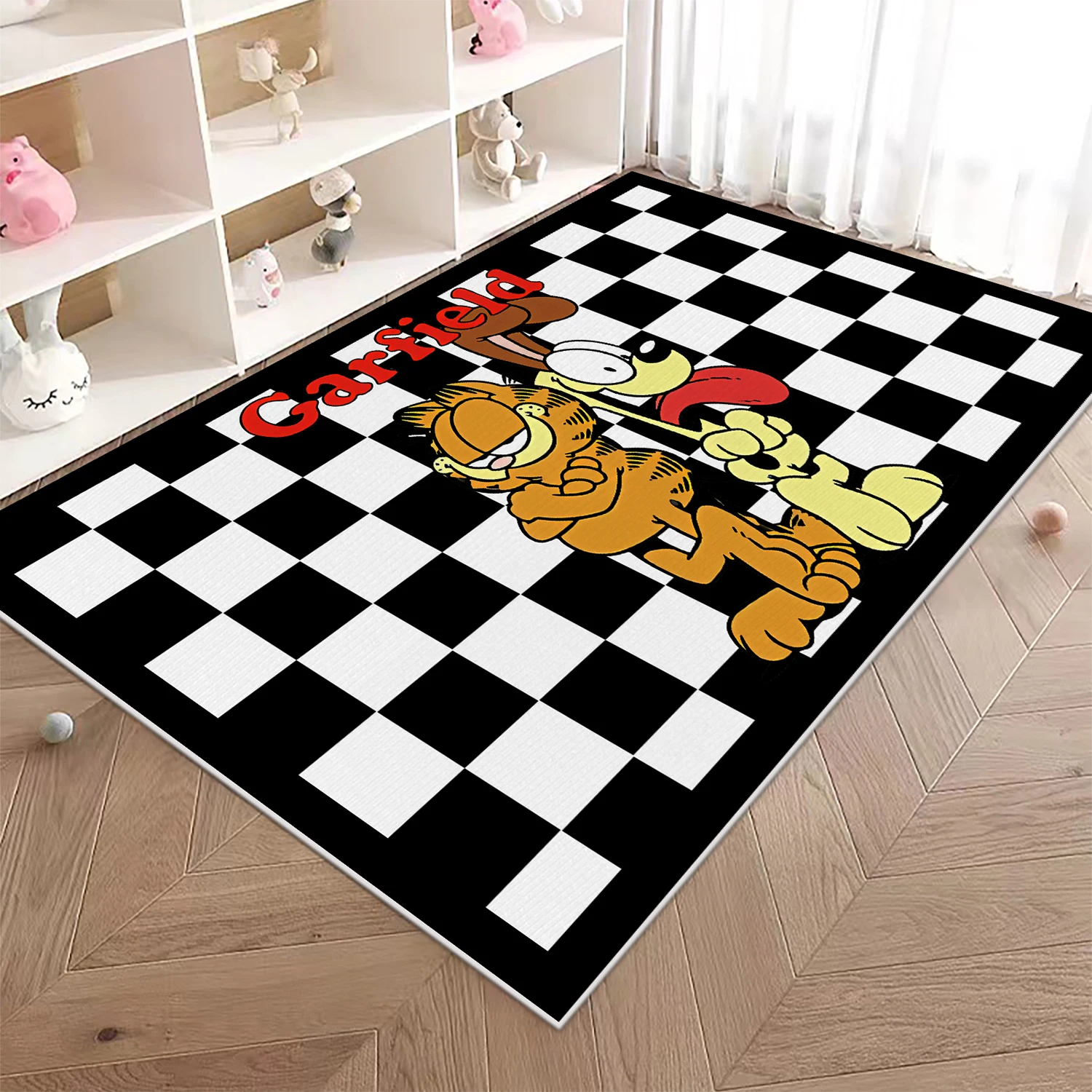 Cartoon Anime Garfields Large Area Carpet Kawaii Garfielded Cat Lounge Rug Bedroom Bedside Rug Kitchen Floor Mat Home Decor