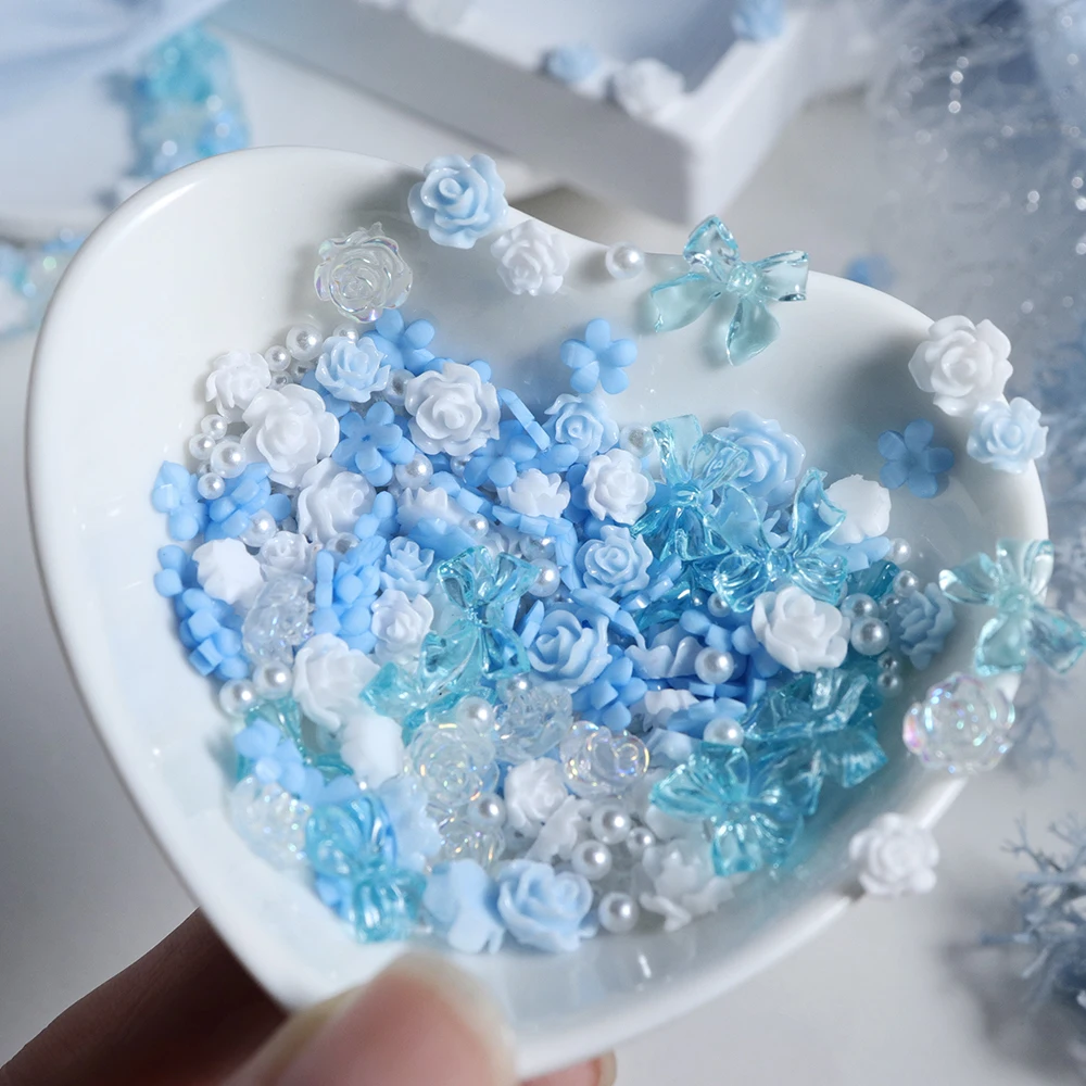 Bunga Akrilik Biru Campuran, R - Resin Art Of Rose ulasan dan harga