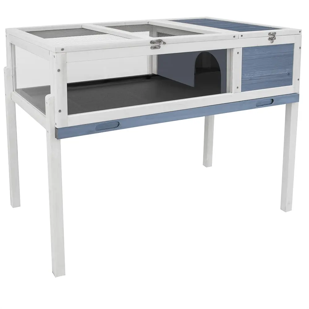 

Wood Tortoise House, Indoor Turtle Habitat Reptile Cage, Tortoises Enclosure for Small Animals Lizards Hamster