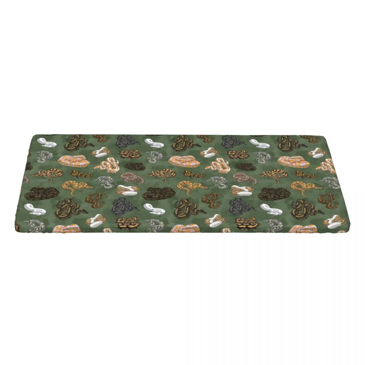 Ball Python Morphs Pattern Moss Green Custom Rectangular Tablecloth Oilproof Table Cover for Dining Events Table Cloth
