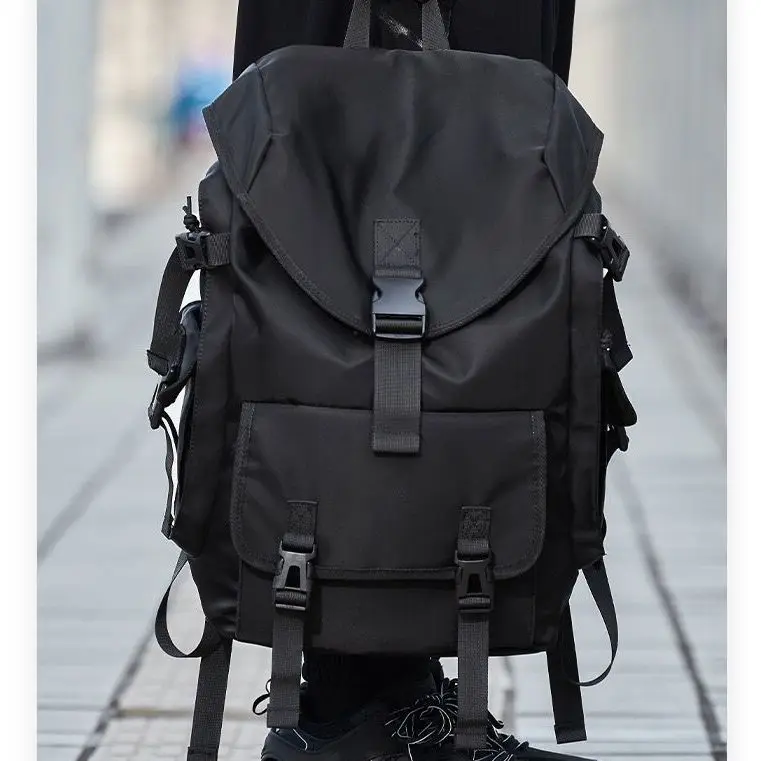 Drawstring Hasp Buckles Casual Backpack Men Women College School Bags Notebook Backpacks Simple High Capacity Sport Travel Bag