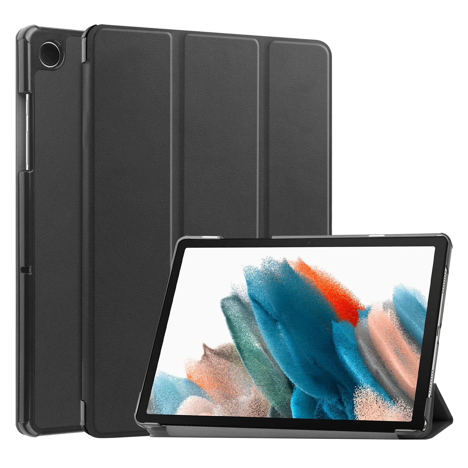 

For Samsung Galaxy Tab A9 Tri-fold Stand PU Leather Tablet Case Full Protection Tablet Cover