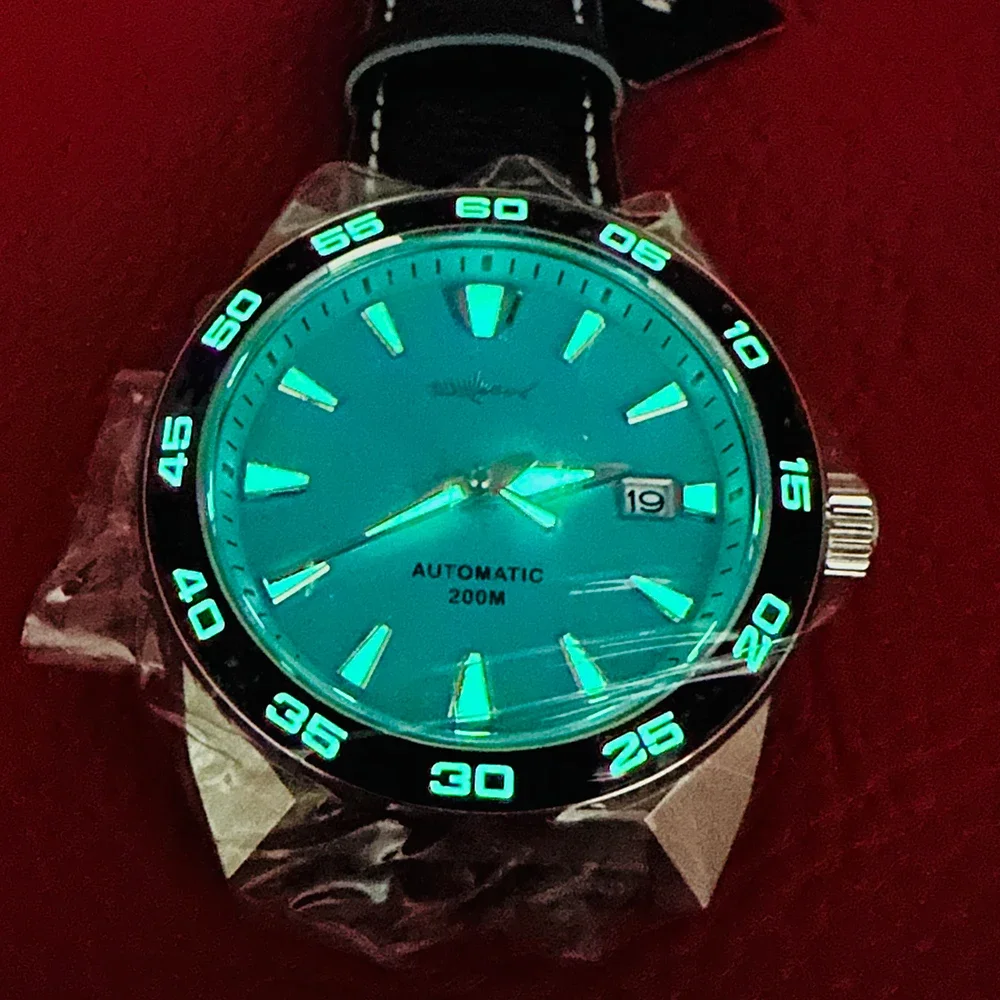 Heimdallr Monster Diver men Watch Frost Blue Dial Sapphire Crystal NH35 Automatic Mechanical 200m Waterproof Full Luminous Watch