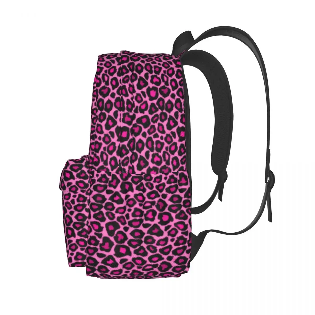 Pink Leopard Backpack Animal Fur Print Kawaii Backpacks Boy University Big School Bags Design Rucksack