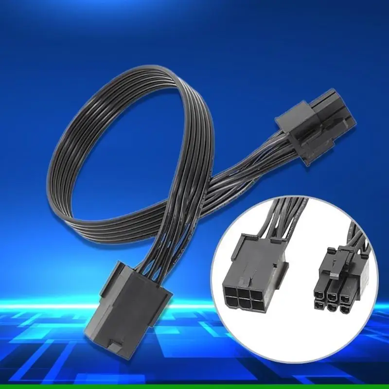 U55C Computer Cable 6pin Graphics Cards Power Cord Male Female Extension Power Cord