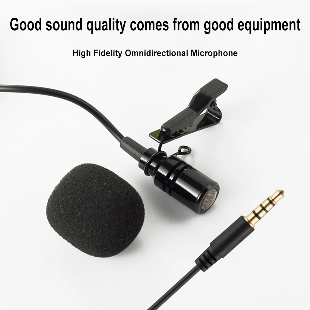 Universal Flexible 3.5mm Microphone Portable Mini Hands Free Clip on Microphone Audio for Mobile Phone / Computer / SLR Camera