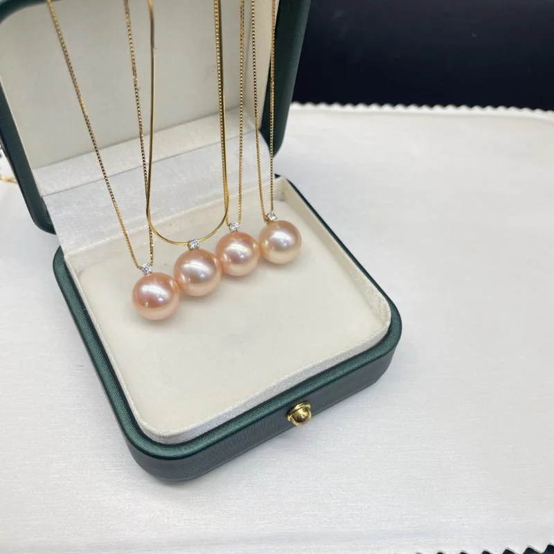12-13mm Natural Pearl Round Dried Rose Necklace Exudes A Unique and Niche Temperament
