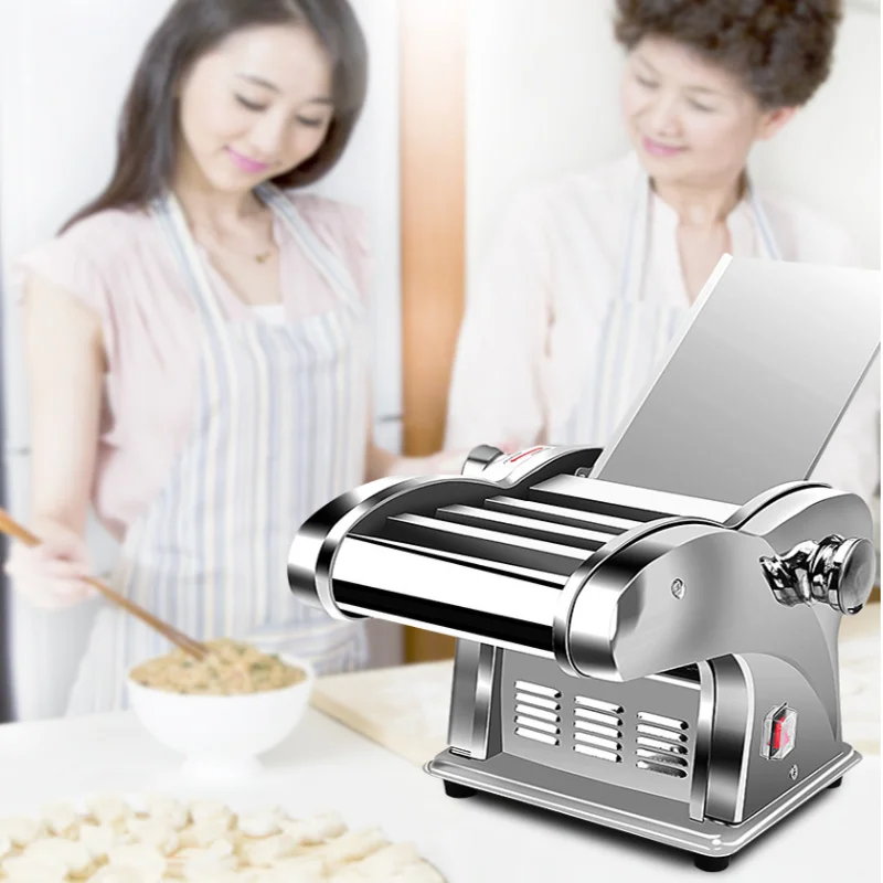 Household Pasta Machine Noodles Maker Stainless Steel Noodle Cutter Electric Automatic Dough Rolling Machine Dumpling Machine