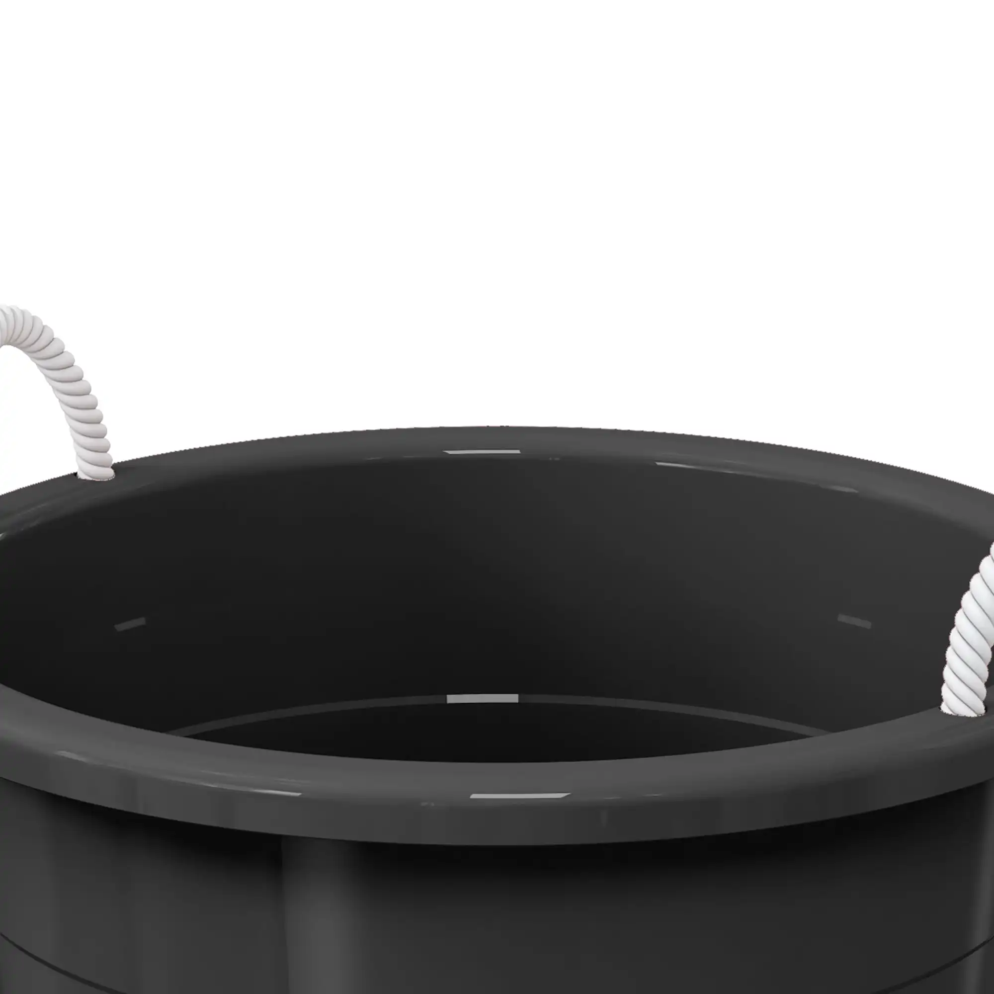 Flexible 17 Gallon Plastic Tub with Rope Handles Black Resists Heat and Protects Against Leaks Durable Construction