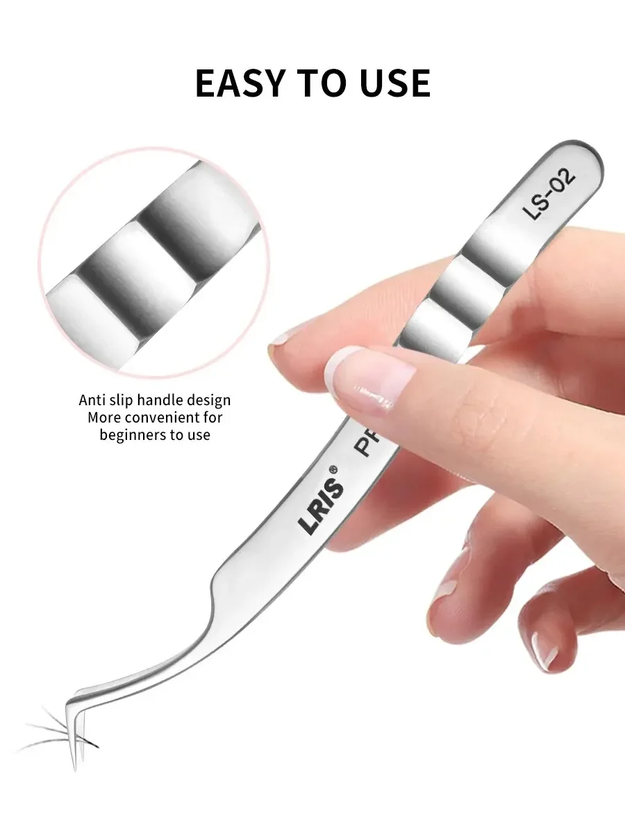 عالية الدقة تطعيم ملاقط رمش المهنية الجمال رمش المهنية زهرة Cip دولفين مشبك ريشة ذهبية #5